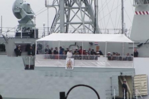 The Royal Party aboard HMCS St. John's